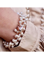Bracciale Donna Maria Cristina Sterling G4133 Enjoy Argento Rosa e Perle Barocche Bianche