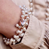 Bracciale Donna Maria Cristina Sterling G4133 Enjoy Argento Rosa e Perle Barocche Bianche