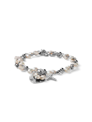 Bracciale Donna Maria Cristina Sterling Due Giri Dreams Argento e Perle Bianche