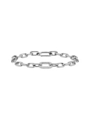 Bracciale Donna DW00400611 Daniel Wellington Crystal Link Catena in Acciaio Silver