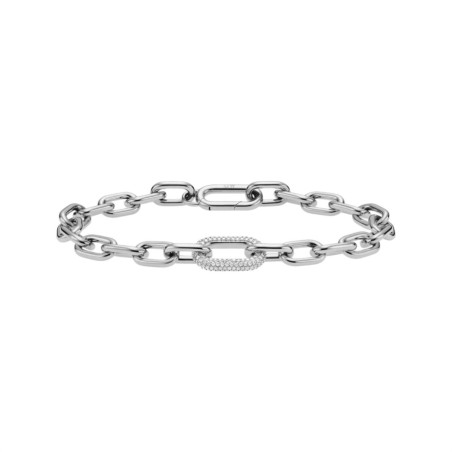 Bracciale Donna DW00400611 Daniel Wellington Crystal Link Catena in Acciaio Silver