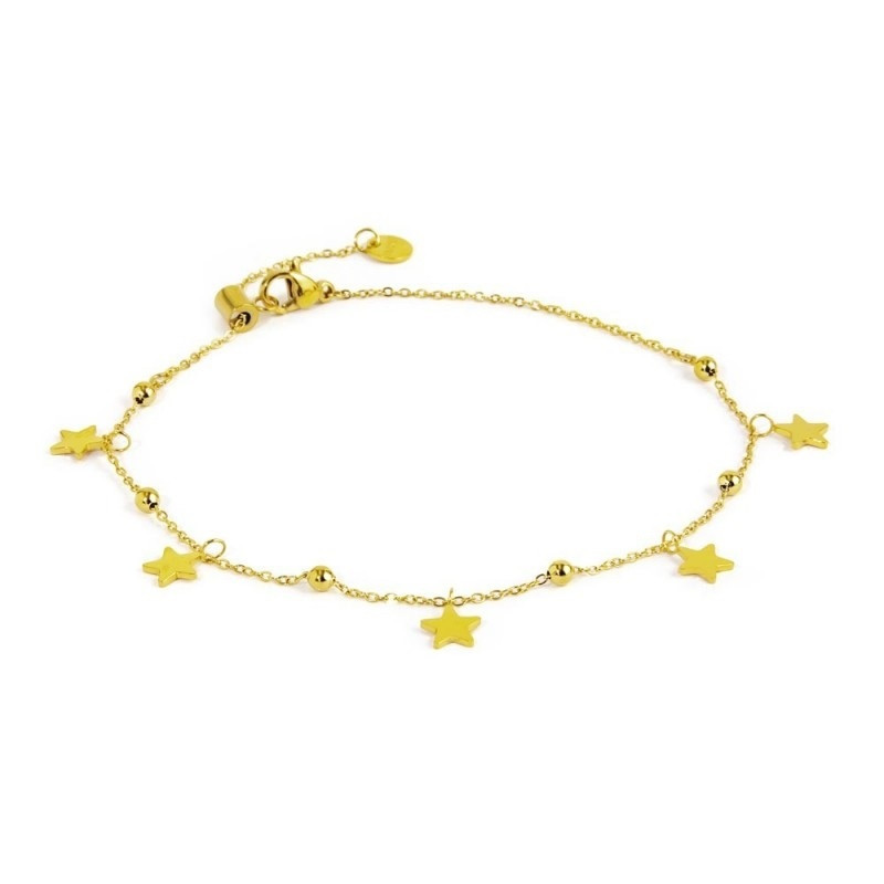 Cavigliera Donna Marlù 20CV050G Acciaio Oro Catena con Stelle Cavigliera Donna Marlù 20CV050G Acciaio Oro Catena con Stelle