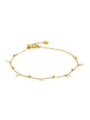 Bracciale Donna Marlù 20cv051g-w in Acciaio Oro e Perle Bianche