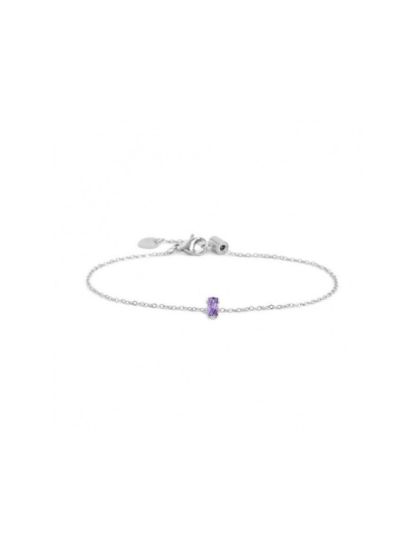 Bracciale Donna Marlù 2BR0100-P Acciaio Silver Cristallo Viola