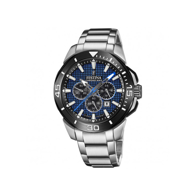 Orologio Cronografo Uomo Festina Bike F20641/2 in Acciaio Silver e Quadrante Blu Orologio Cronografo Uomo Festina Bike F20641/2 in Acciaio Silver e Quadrante Blu