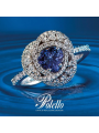 Anello Donna Polello Centrika G3282BTAN in Oro Bianco, Diamanti, Pietra Colorata