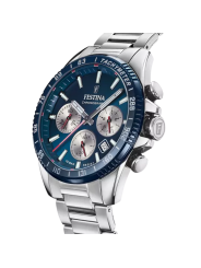 Orologio Cronografo Uomo Festina F20560/2 Timeless in Acciaio Silver e Blu