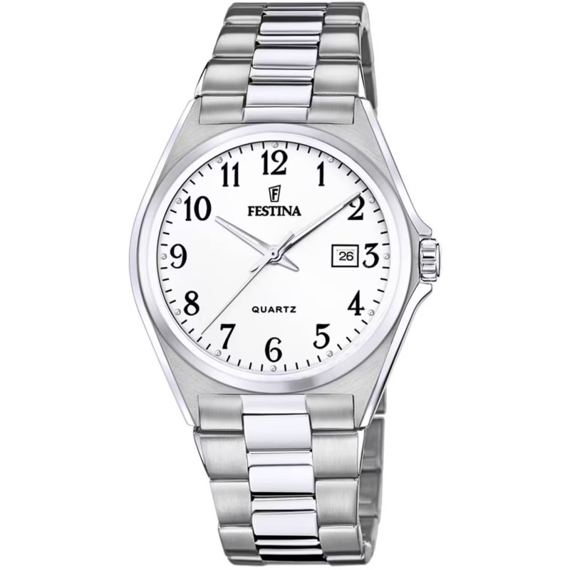 Orologio Solo Tempo Uomo Festina Acero Clasico F20552/1 in Acciaio Silver 40mm Orologio Solo Tempo Uomo Festina Acero Clasico F20552/1 in Acciaio Silver 40mm