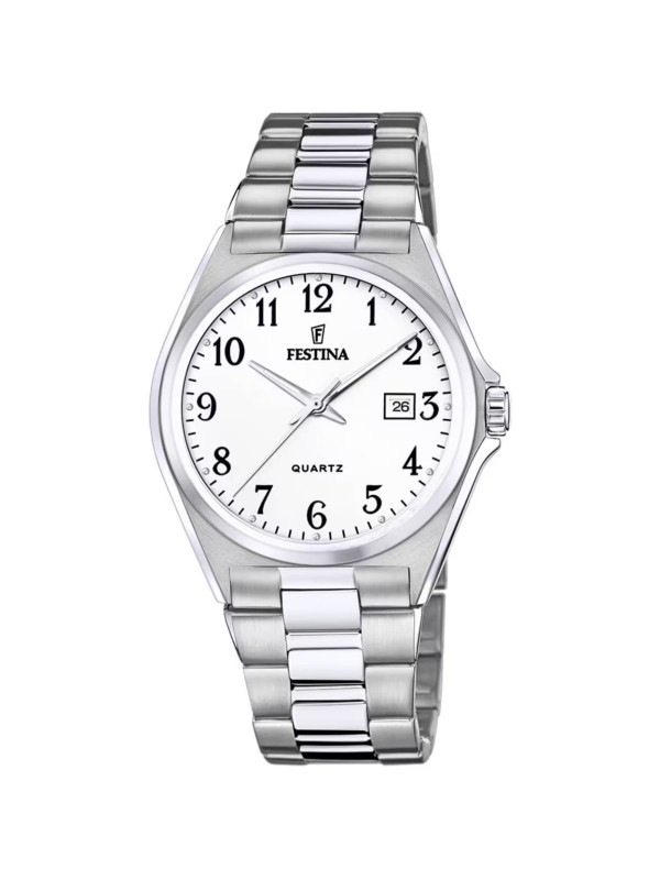 Orologio Solo Tempo Uomo Festina Acero Clasico F20552/1 in Acciaio Silver 40mm