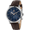 Orologio Cronografo Uomo Maserati Epoca R8871618014 in Acciaio Silver Cinturino in Pelle Marrone
