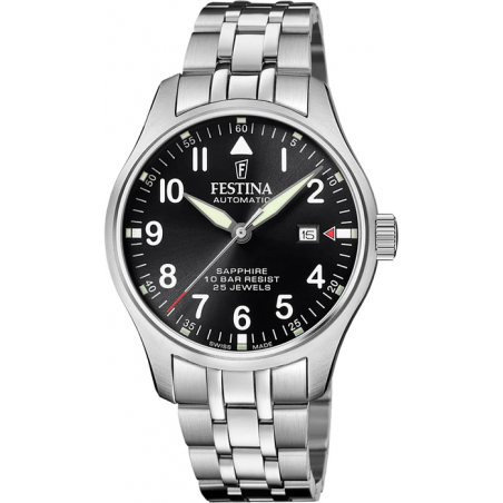 Orologio Uomo Festina F20151/D Automatico in Acciaio Inox Silver Vetro Zaffiro 44mm