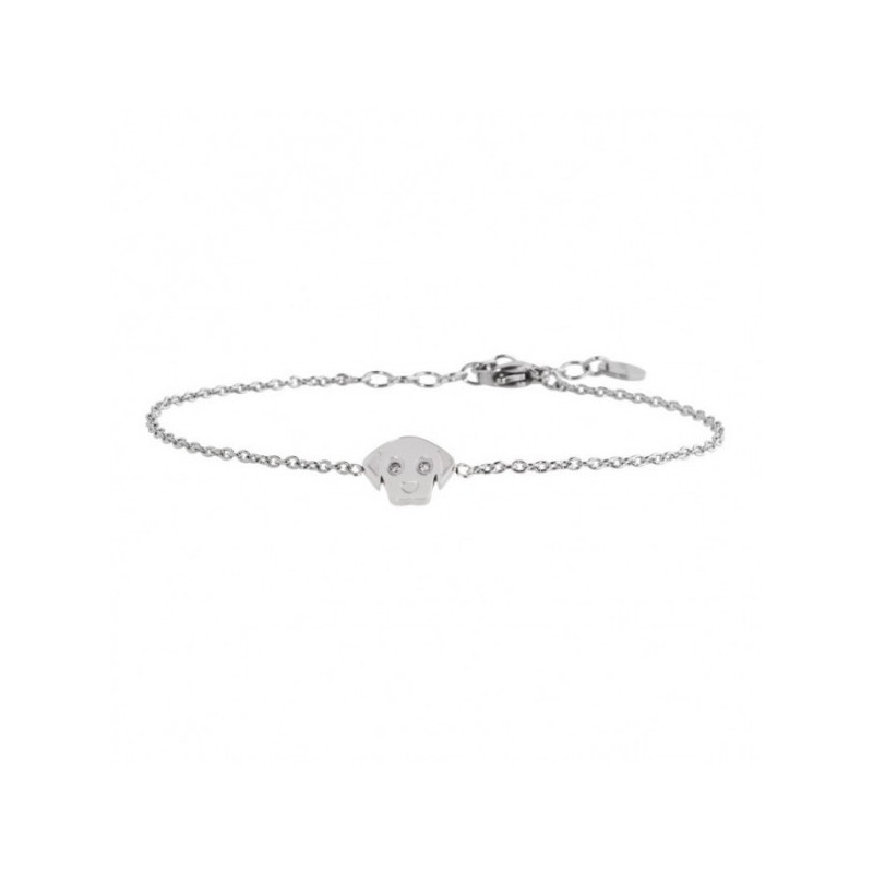 Bracciale Bambina Marlù Time To 18br087 con Cane e Cristalli Colore Argento Bracciale Bambina Marlù Time To 18br087 con Cane e Cristalli Colore Argento