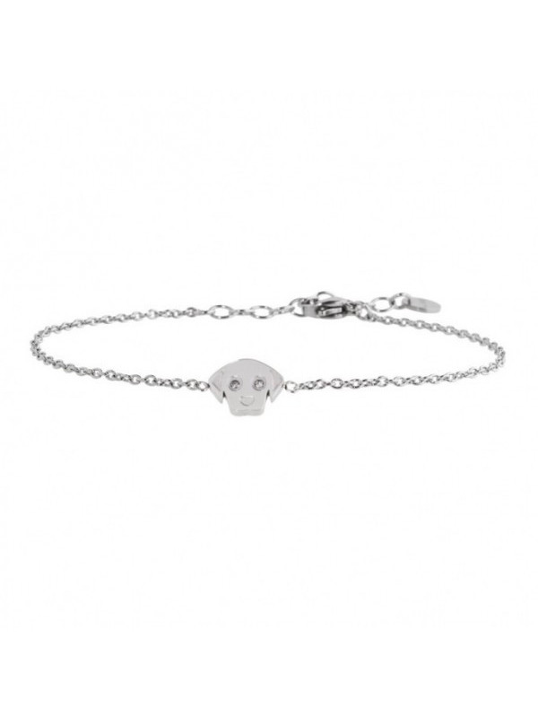 Bracciale Bambina Marlù Time To 18br087 con Cane e Cristalli Colore Argento