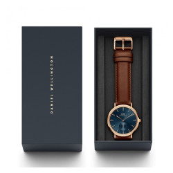 Orologio Solo Tempo Uomo Daniel Wellington DW00100708 Cinturino in Pelle Marrone