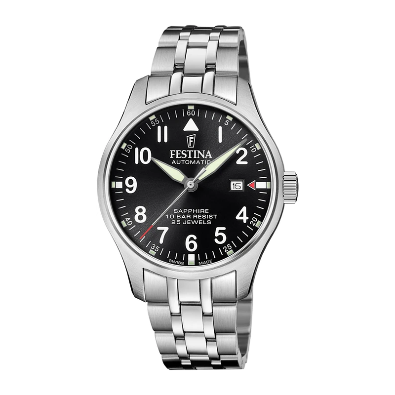 Orologio Uomo Festina F20151/D Automatico in Acciaio Inox Silver Vetro Zaffiro 44mm Orologio Uomo Festina F20151/D Automatico in Acciaio Inox Silver Vetro Zaffiro 44mm