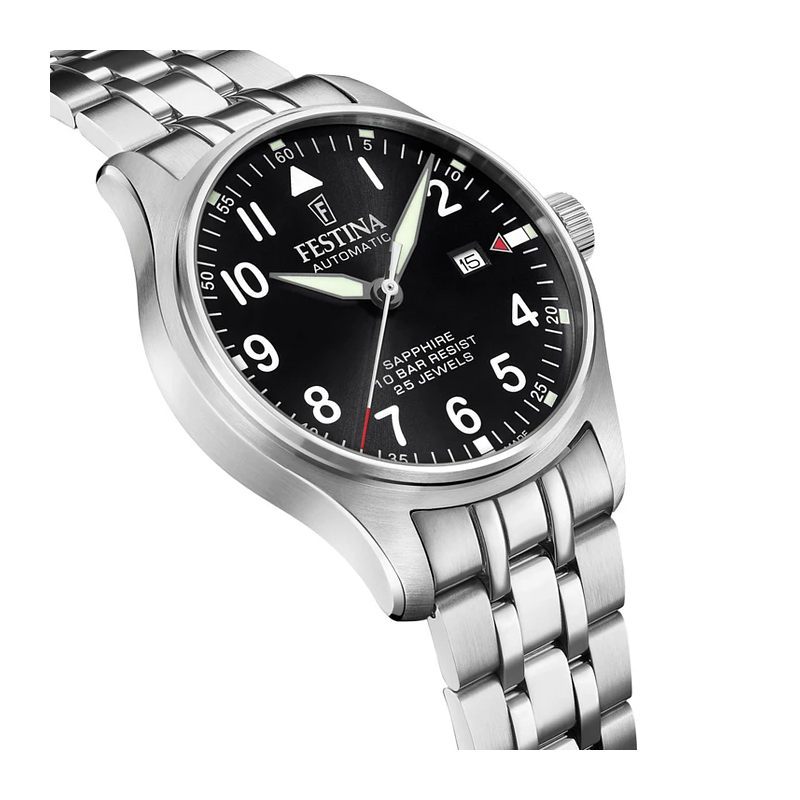 Orologio Uomo Festina F20151/D Automatico in Acciaio Inox Silver Vetro Zaffiro 44mm