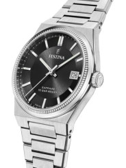 Orologio Solo Tempo Uomo Festina F20034/4 Swiss Made in Acciaio Silver 40mm
