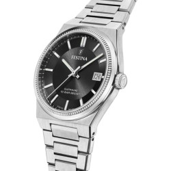 Orologio Solo Tempo Uomo Festina F20034/4 Swiss Made in Acciaio Silver 40mm
