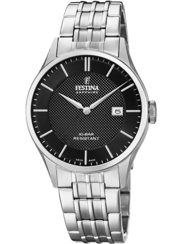 copy of Orologio Solo Tempo Uomo Festina F20005/1 in Acciaio Silver Vetro Zaffiro
