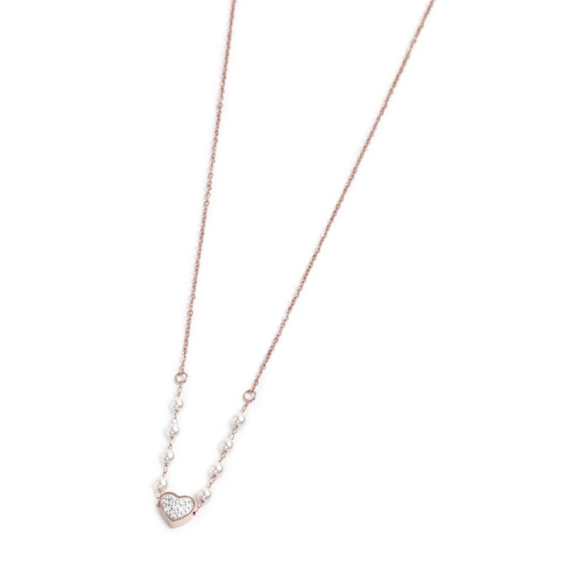 Collana Donna Marlù Nel Mio Cuore 15CN031R-W in Acciaio Oro Rosa con Cuore Collana Donna Marlù Nel Mio Cuore 15CN031R-W in Acciaio Oro Rosa con Cuore