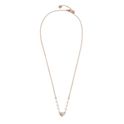 Collana Donna Marlù Nel Mio Cuore 15CN031R-W in Acciaio Oro Rosa con Cuore