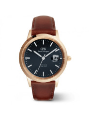 Orologio Uomo Daniel Wellington iconic link automatic DW00100758 Cinturino Pelle Marrone 40mm