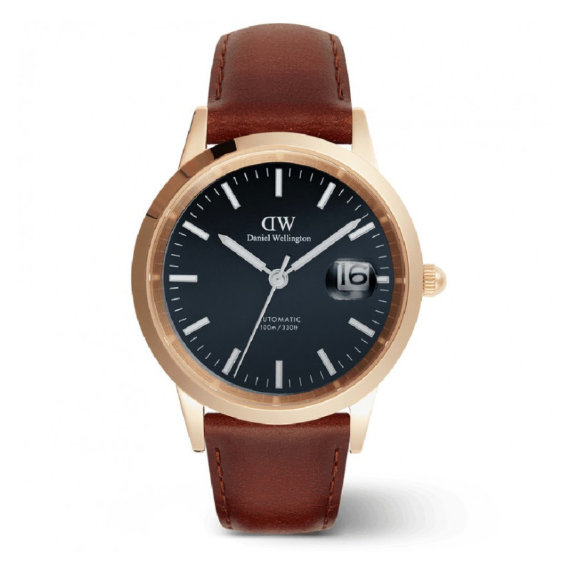 Orologio Uomo Daniel Wellington iconic link automatic DW00100758 Cinturino Pelle Marrone 40mm Orologio Uomo Daniel Wellington iconic link automatic DW00100758 Cinturino Pelle Marrone 40mm