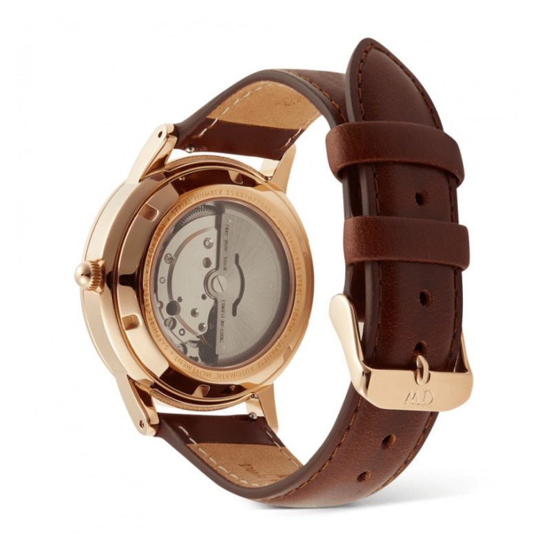 Orologio Uomo Daniel Wellington iconic link automatic DW00100758 Cinturino Pelle Marrone 40mm
