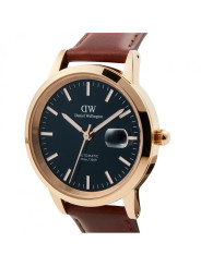 Orologio Uomo Daniel Wellington iconic link automatic DW00100758 Cinturino Pelle Marrone 40mm