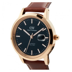 Orologio Uomo Daniel Wellington iconic link automatic DW00100758 Cinturino Pelle Marrone 40mm