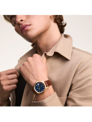 Orologio Uomo Daniel Wellington iconic link automatic DW00100758 Cinturino Pelle Marrone 40mm