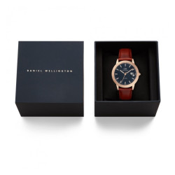 Orologio Uomo Daniel Wellington iconic link automatic DW00100758 Cinturino Pelle Marrone 40mm