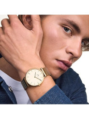 Orologio Uomo Daniel Wellington Classic piano link DW00100779 in Acciaio Oro