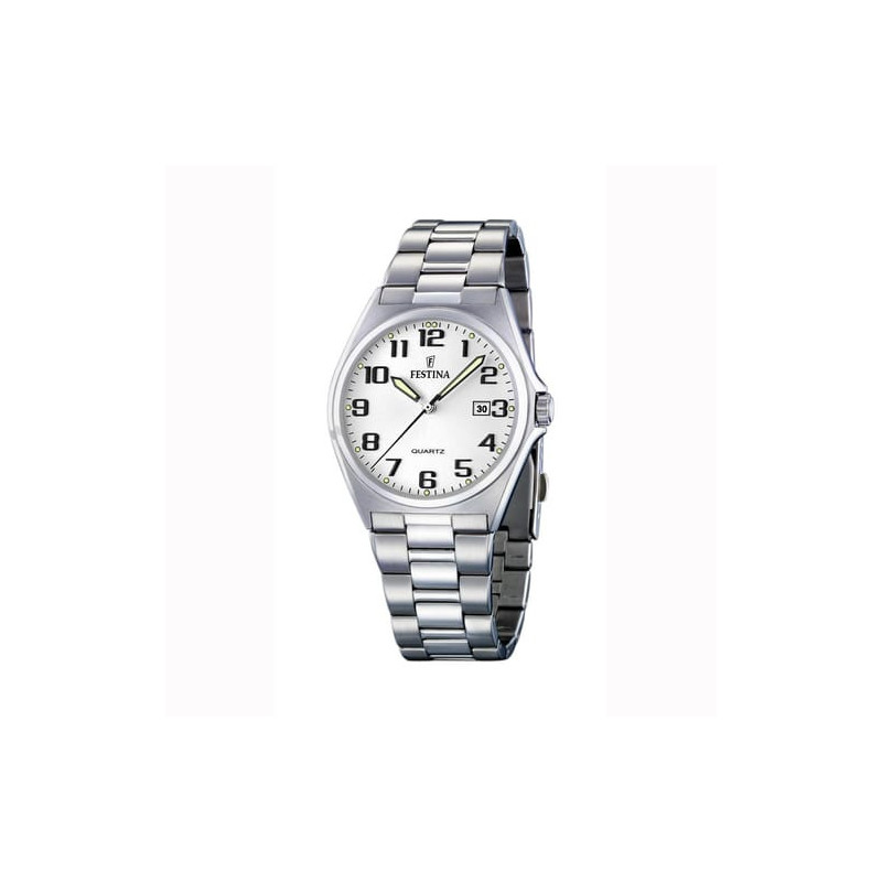 Orologio Uom Festina Classic F16374/9 in Acciaio Silver 40mm Orologio Uom Festina Classic F16374/9 in Acciaio Silver 40mm