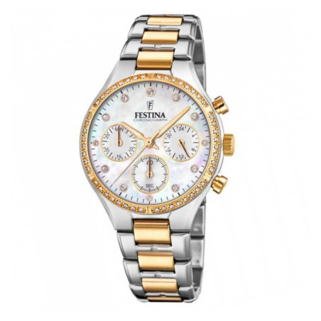 Orologio Cronografo Donna Festina Boyfriend F20402/1 in Acciaio Silver e Oro 36mm