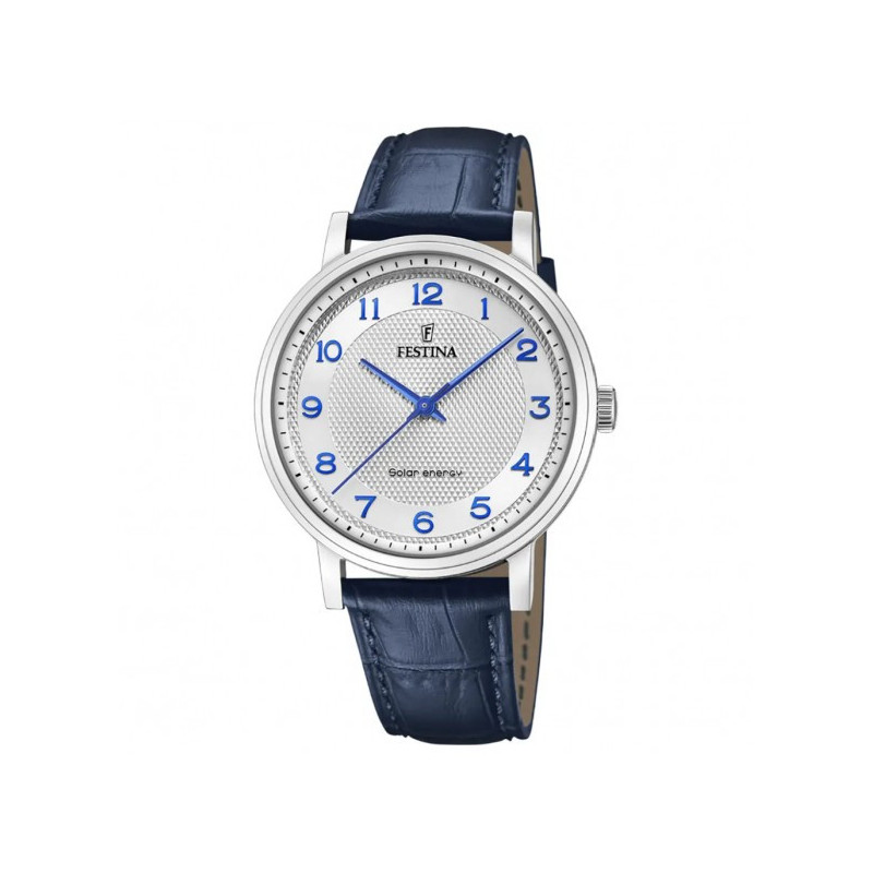 Orologio Uomo Festina Solar Energy F20660/1 Acciaio Cinturino Blu 41mm
