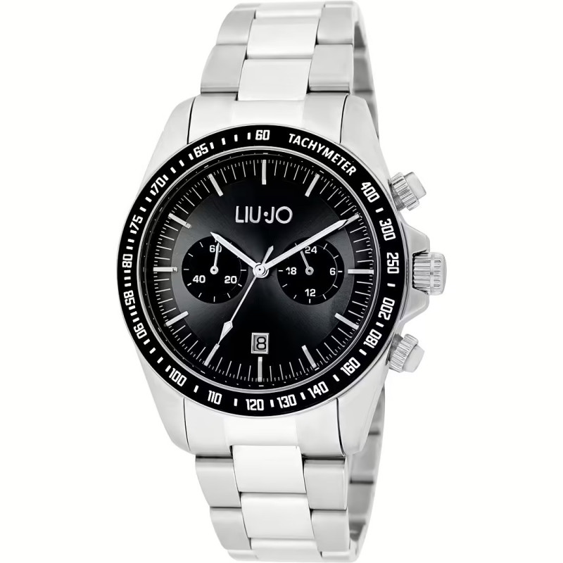 Orologio multifunzione da uomo LiuJo TLJ2295 Acciao Silver Nero 40mm Orologio multifunzione da uomo LiuJo TLJ2295 Acciao Silver Nero 40mm