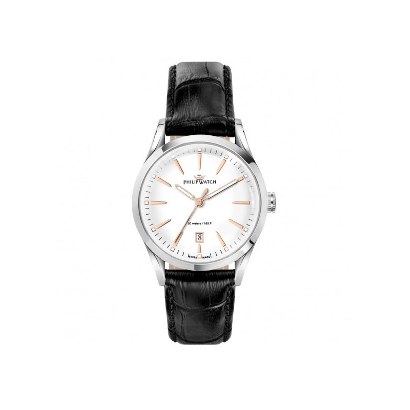 Orologio Uomo Philip Watch Sunray R8251180019 Cinturino Pelle Nero Orologio Uomo Philip Watch Sunray R8251180019 Cinturino Pelle Nero