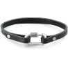 Bracciale uomo gioielli Brosway Naxos BNX22 in Pelle Nera