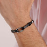 Bracciale uomo gioielli Brosway Naxos BNX22 in Pelle Nera