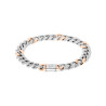 Bracciale Uomo Liu Jo in Acciaio Catena Silver e Oro Rosa Mlj467