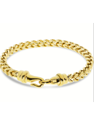 Bracciale Uomo Liu Jo Acciaio Dorato Rigido Intreciato MLJ487