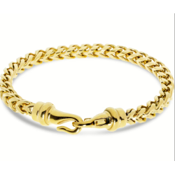 Bracciale Uomo Liu Jo Acciaio Dorato Rigido Intreciato MLJ487