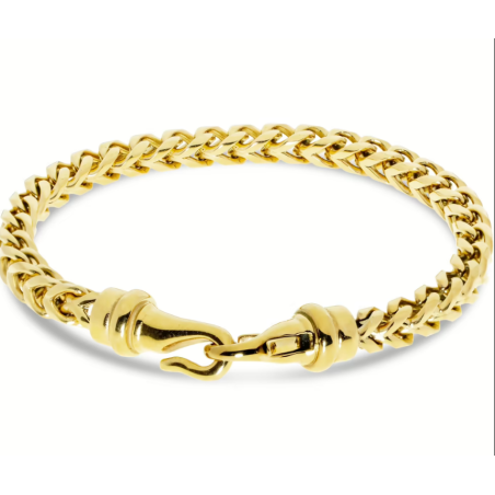 Bracciale Uomo Liu Jo Acciaio Dorato Rigido Intreciato MLJ487