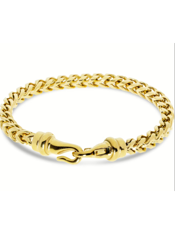 Bracciale Uomo Liu Jo Acciaio Dorato Rigido Intreciato MLJ487