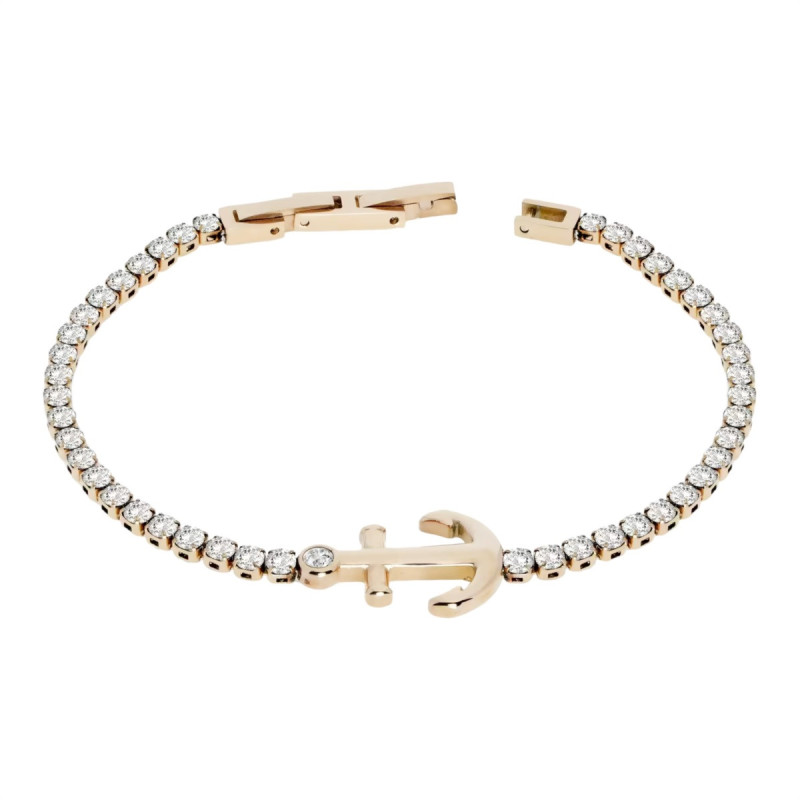 Bracciale Uomo Liu Jo Tennis Acciaio rosè zirconi Bianchi con ancora centrale MLJ507 Bracciale Uomo Liu Jo Tennis Acciaio rosè zirconi Bianchi con ancora centrale MLJ507