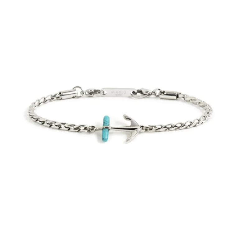 Bracciale Uomo Marlù 4BR1820T in Acciaio Silver con Ancora Centrale Bracciale Uomo Marlù 4BR1820T in Acciaio Silver con Ancora Centrale