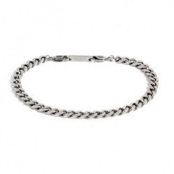 Bracciale Uomo Marlù in Acciaio Silver 1br0005 Catena Grumetta