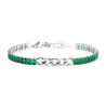 Bracciale Tennis Unisex Marlù 33BR0021-V in Acciaio Silver con Zirconi Verdi
