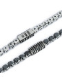 Bracciale unisex Marlù 33BR0036N-S catena tennis con zirconi neri 4mm
